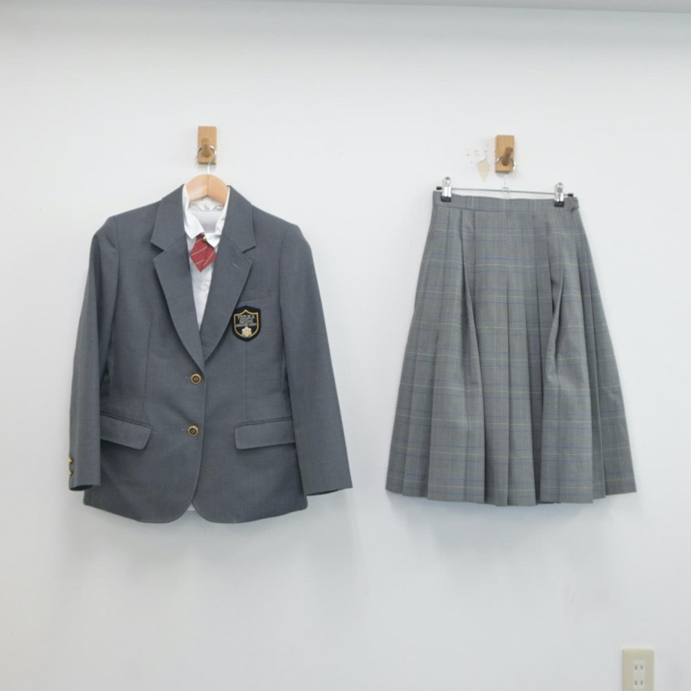 【中古】埼玉県 戸塚西中学校 女子制服 4点（ブレザー・シャツ・スカート）sf018509