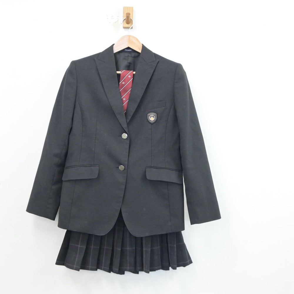 【中古】神奈川県 上鶴間高等学校 女子制服 4点（ブレザー・ニット・スカート）sf018510