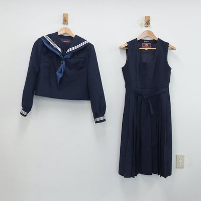 【中古】東京都 上板橋第三中学校 女子制服 3点（セーラー服・ジャンパースカート）sf018512