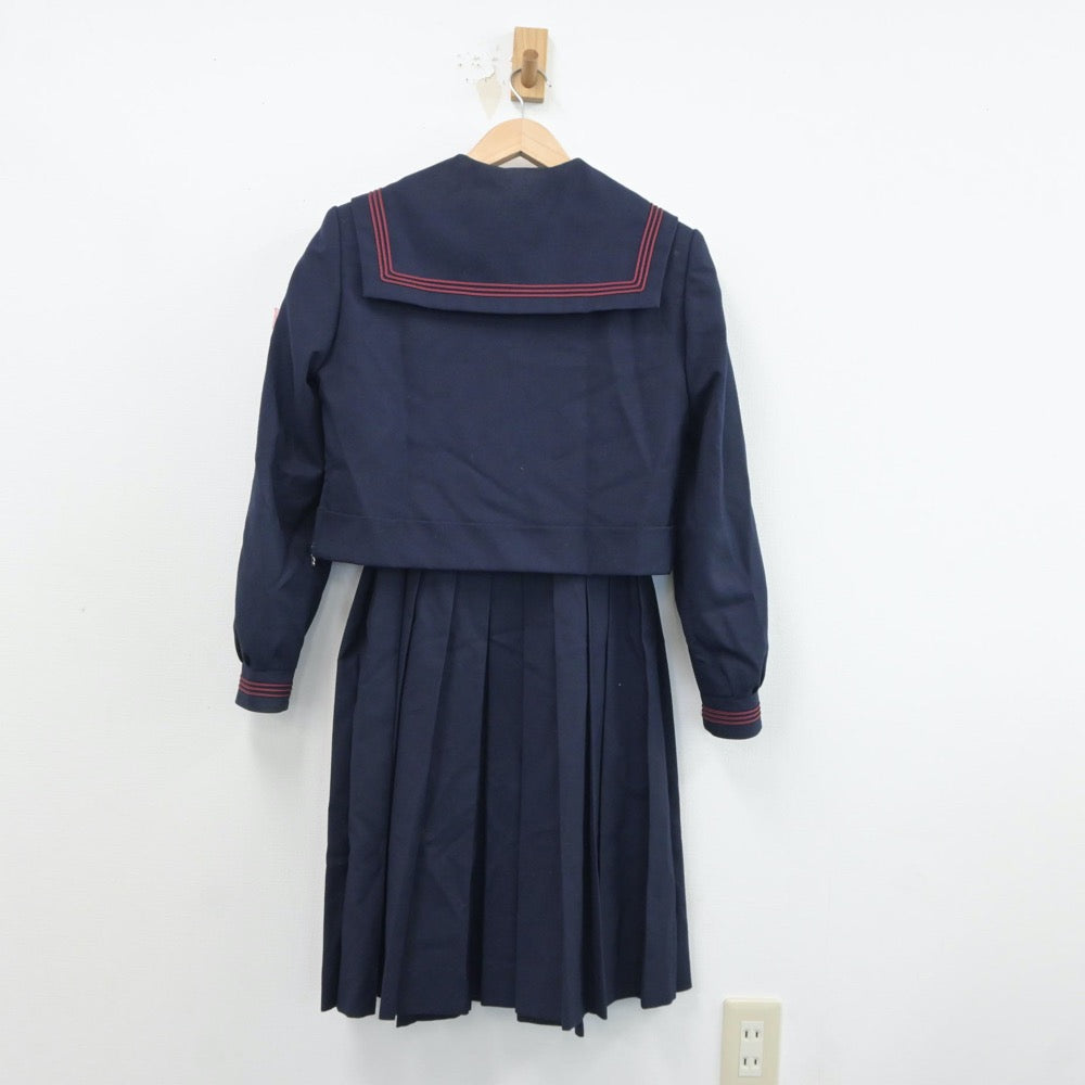 【中古】福岡県 足立中学校 女子制服 3点（セーラー服・ジャンパースカート）sf018521