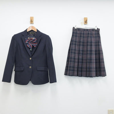 【中古】滋賀県 国際情報高等学校 女子制服 3点（ブレザー・スカート）sf018527