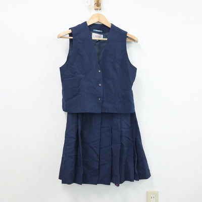 【中古】愛知県 江南高等学校 女子制服 4点（ブレザー・ベスト・スカート）sf018528