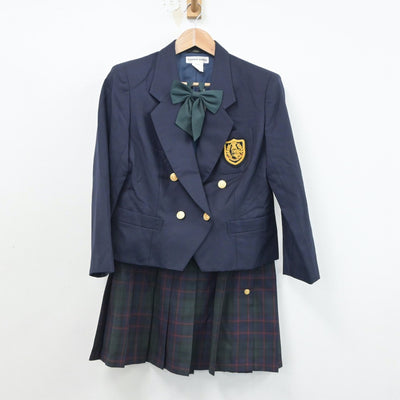 【中古】東京都 鶴川高等学校 女子制服 4点（ブレザー・ベスト・スカート）sf018529