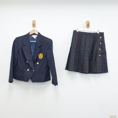 【中古】東京都 鶴川高等学校 女子制服 4点（ブレザー・ベスト・スカート）sf018529