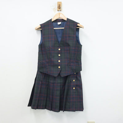 【中古】東京都 鶴川高等学校 女子制服 4点（ブレザー・ベスト・スカート）sf018529