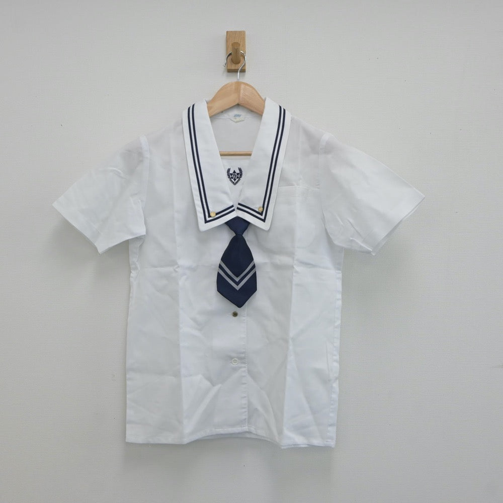 【中古】東京都 鶴川高等学校 女子制服 4点（シャツ・スカート）sf018530