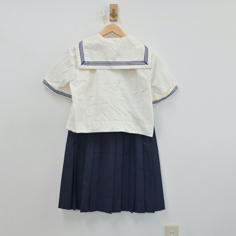 【中古】神奈川県 王禅寺中学校 女子制服 3点（セーラー服・スカート）sf018531