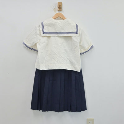 【中古】神奈川県 王禅寺中学校 女子制服 3点（セーラー服・スカート）sf018531