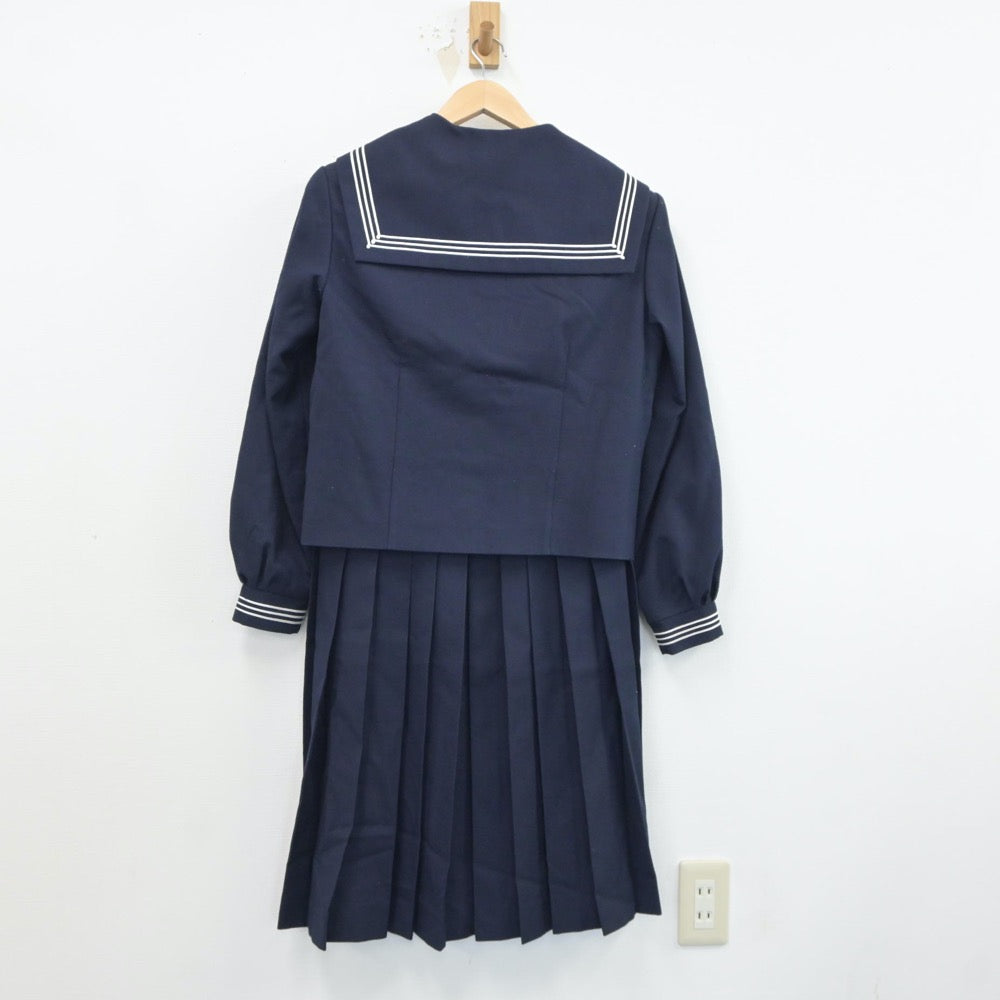 【中古】神奈川県 王禅寺中学校 女子制服 3点（セーラー服・ジャンパースカート）sf018532