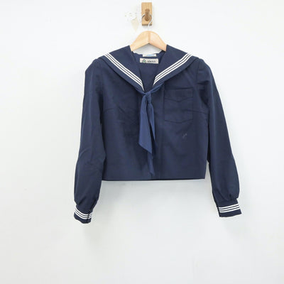 【中古】静岡県 浅羽南中学校 女子制服 3点（セーラー服・スカート）sf018539