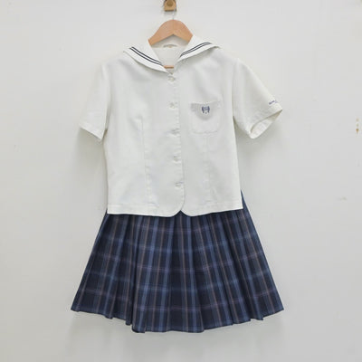 【中古】埼玉県 秋草学園高等学校 女子制服 4点（セーラー服・スカート）sf018542