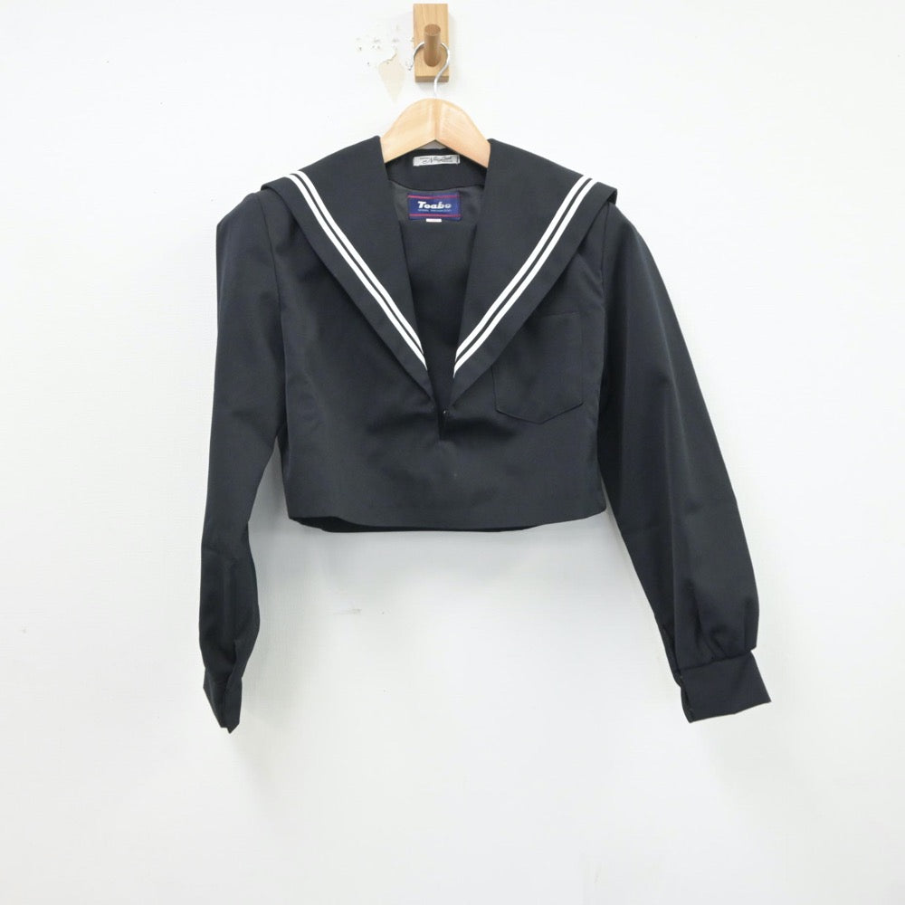 【中古】三重県 明正中学校 女子制服 2点（セーラー服・スカート）sf018547