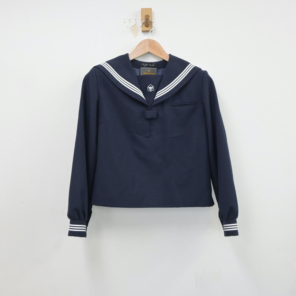 【中古】岩手県 見前中学校 女子制服 2点（セーラー服・スカート）sf018548