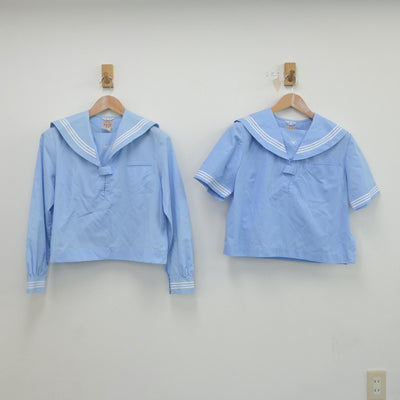 【中古】岩手県 見前中学校 女子制服 2点（セーラー服）sf018550