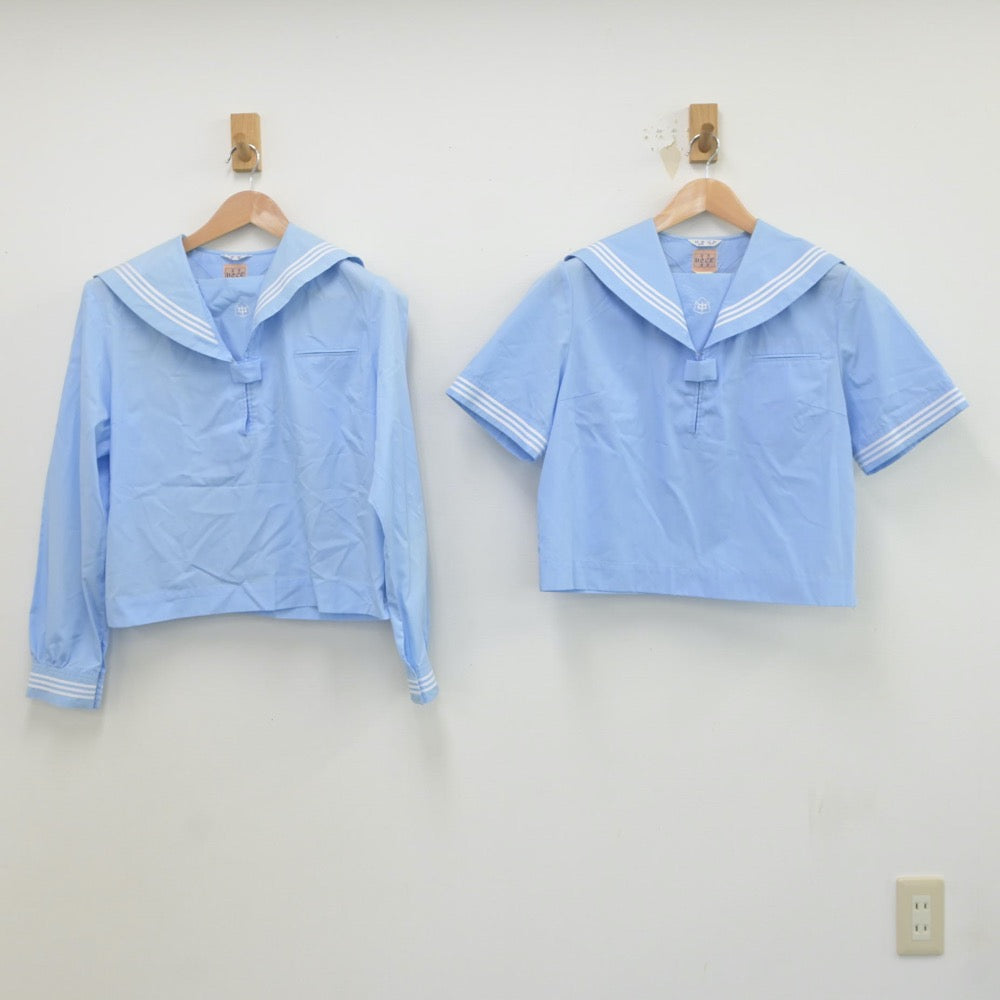 【中古】岩手県 見前中学校 女子制服 3点（セーラー服・スカート）sf018552