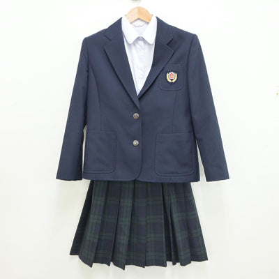 【中古】宮崎県 鵬翔高等学校 女子制服 4点（ブレザー・シャツ・ベスト・スカート）sf018569