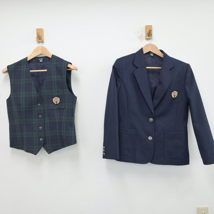 制服60式 4B 中古】茨城県 牛久栄進高等学校 女子制服 4点 (ブレザー