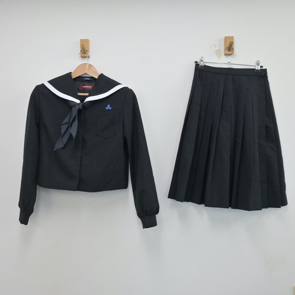 【中古】大分県 臼杵高等学校 女子制服 3点（セーラー服・スカート）sf018582