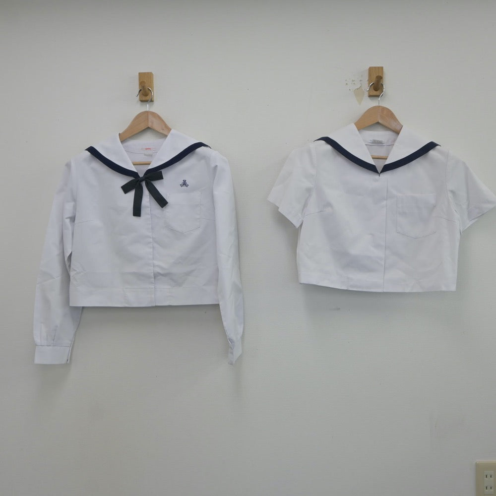 【中古】大分県 臼杵高等学校 女子制服 3点（セーラー服・セーラー服）sf018583