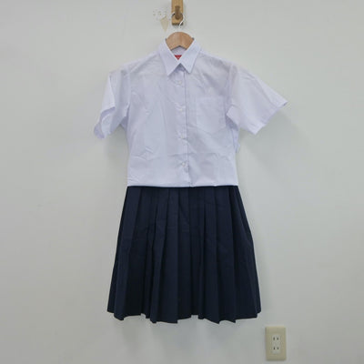 【中古】神奈川県 若草中学校 女子制服 2点（シャツ・スカート）sf018589