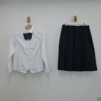 【中古】埼玉県 岩槻高等学校 女子制服 5点（ブレザー・シャツ・ニット・スカート）sf018591