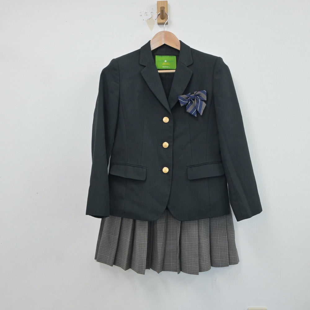 【中古】千葉県 袖ケ浦高等学校 女子制服 4点（ブレザー・ニット・スカート）sf018595