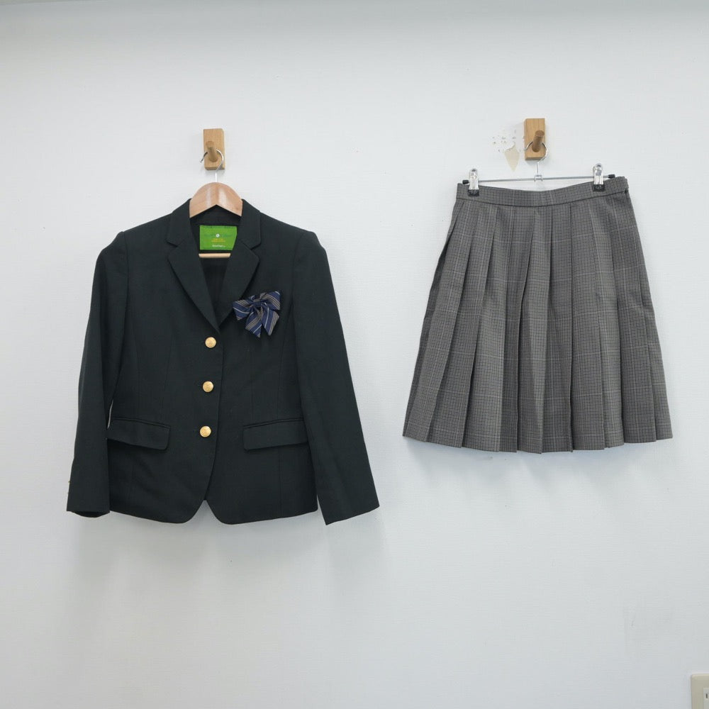 【中古】千葉県 袖ケ浦高等学校 女子制服 4点（ブレザー・ニット・スカート）sf018595