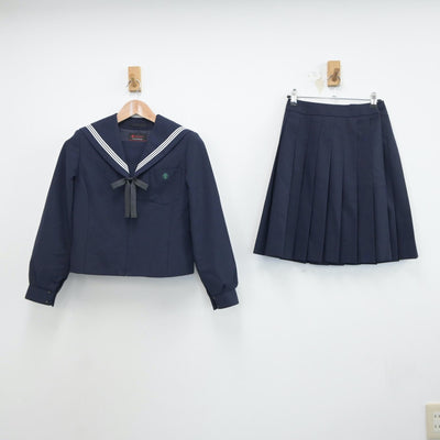 【中古】愛知県 桜台高等学校 女子制服 4点（セーラー服・ニット・スカート）sf018597