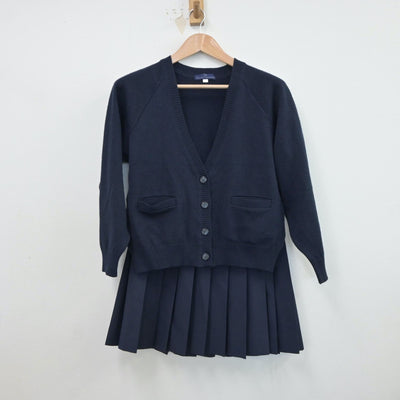 【中古】愛知県 桜台高等学校 女子制服 4点（セーラー服・ニット・スカート）sf018597