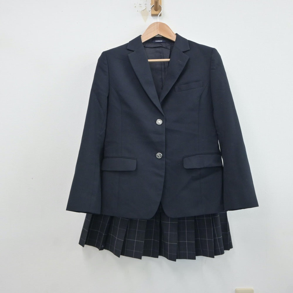 【中古】宮城県 仙台商業高等学校 女子制服 4点（ブレザー・ニット・スカート）sf018614