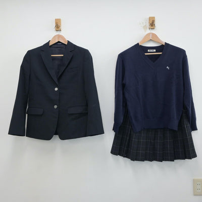 【中古】宮城県 仙台商業高等学校 女子制服 4点（ブレザー・ニット・スカート）sf018614