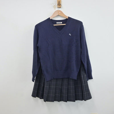 【中古】宮城県 仙台商業高等学校 女子制服 4点（ブレザー・ニット・スカート）sf018614