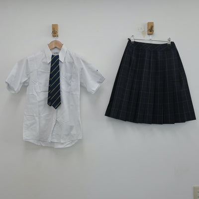 【中古】宮城県 仙台商業高等学校 女子制服 3点（シャツ・スカート）sf018616