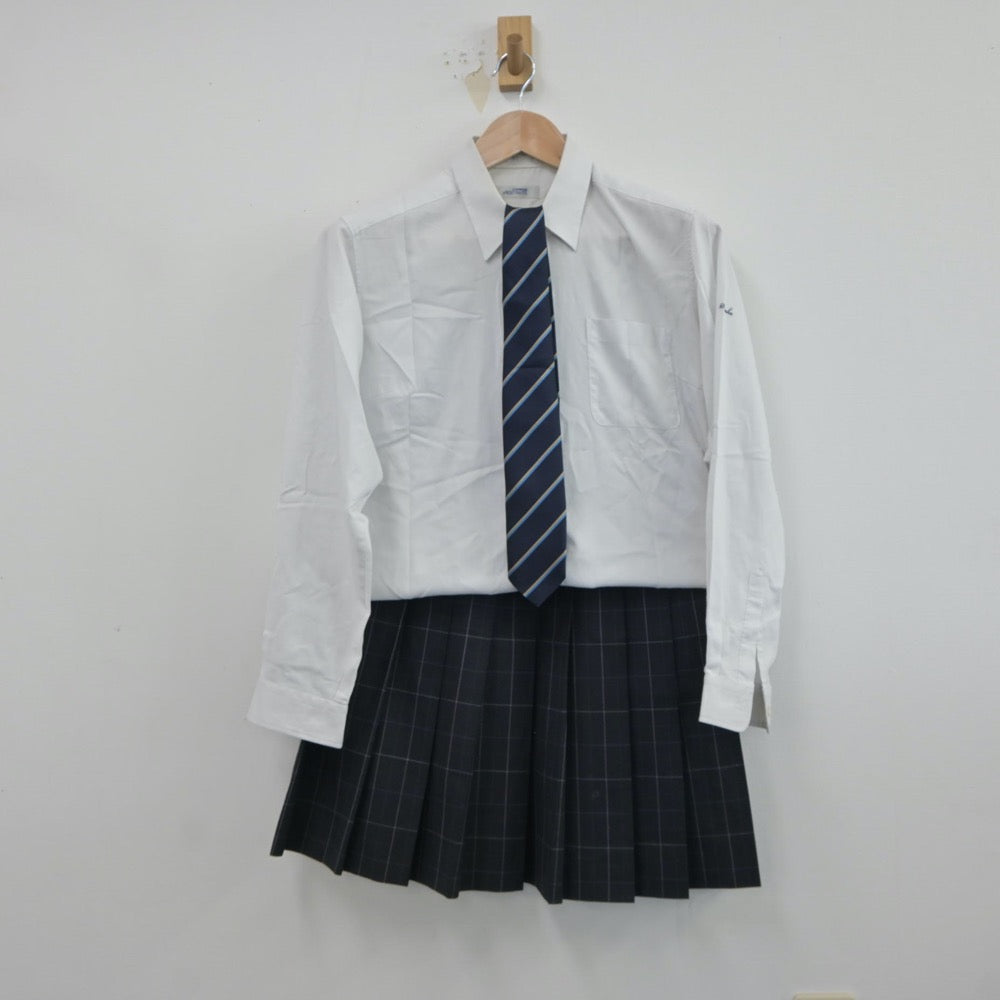 【中古】宮城県 仙台商業高等学校 女子制服 3点（シャツ・スカート）sf018617