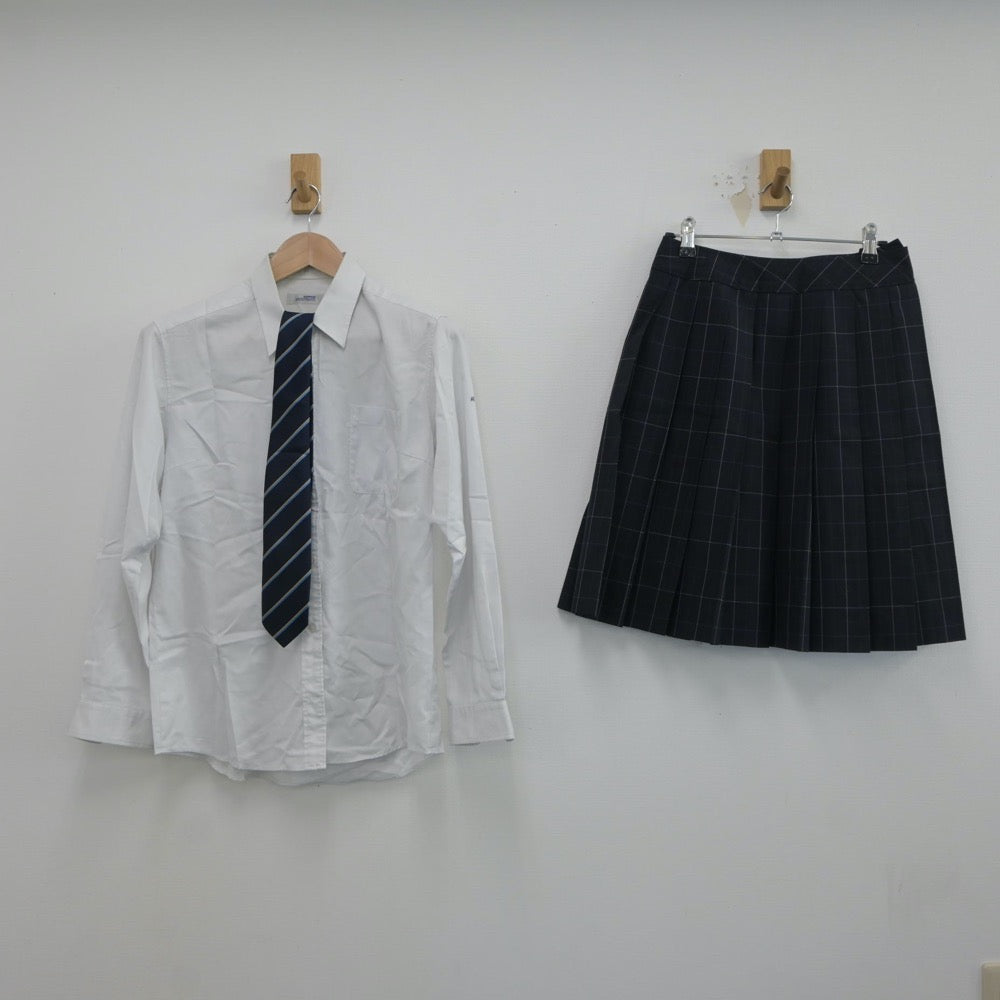 【中古】宮城県 仙台商業高等学校 女子制服 3点（シャツ・スカート）sf018617