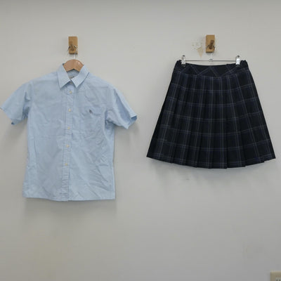 【中古】福島県 岩瀬農業高等学校 女子制服 2点（シャツ・スカート）sf018620