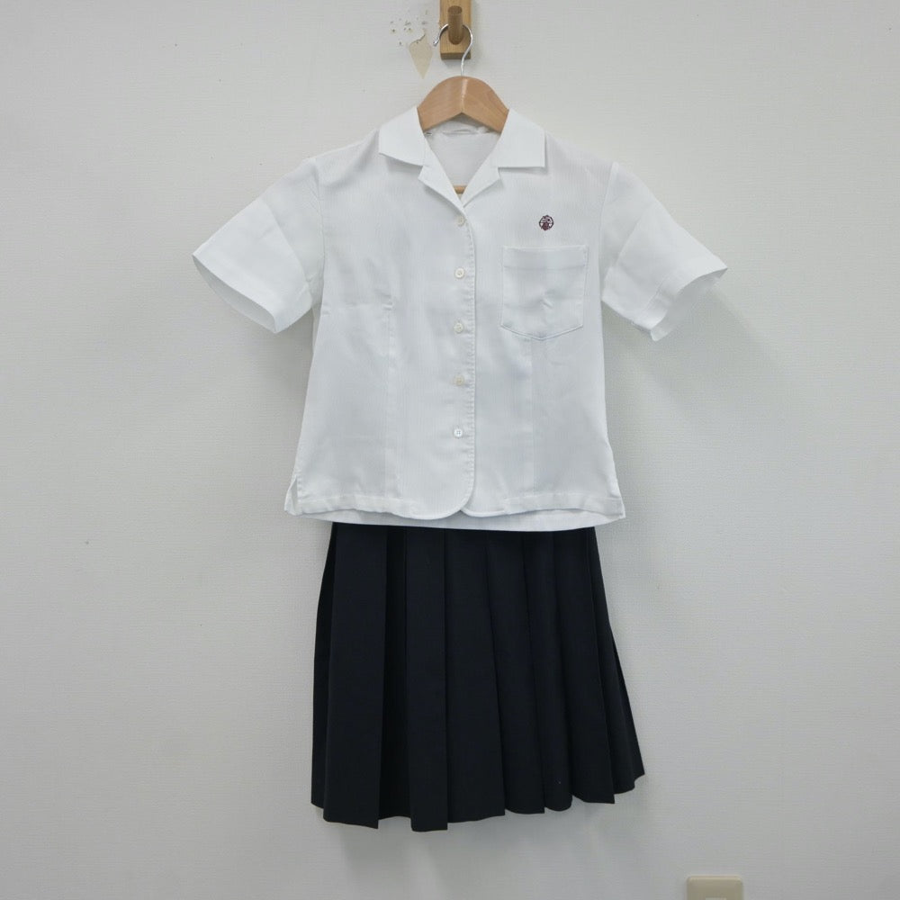 【中古】愛知県 碧南工科高等学校 女子制服 3点（シャツ・スカート）sf018622