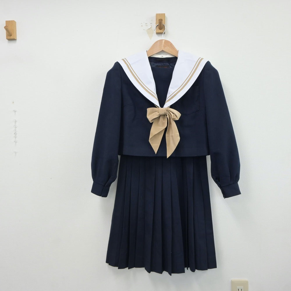 【中古】愛知県 雁が音中学校 女子制服 3点（セーラー服・スカート）sf018623