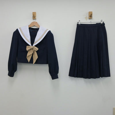 【中古】愛知県 雁が音中学校 女子制服 3点（セーラー服・スカート）sf018623