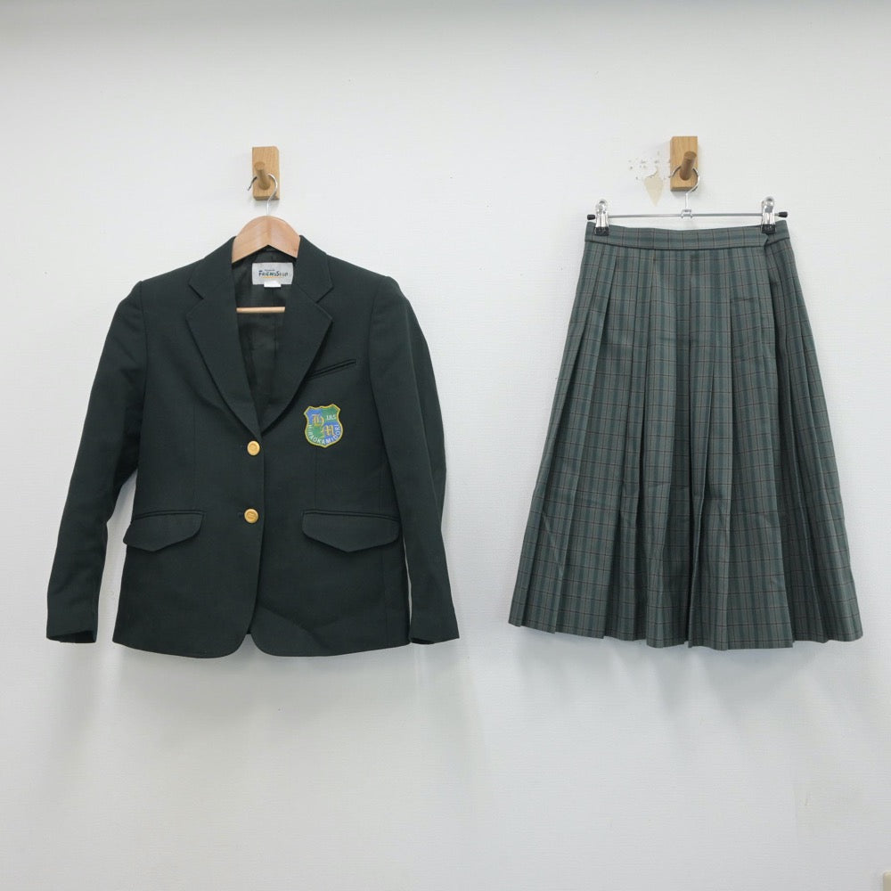 【中古】北海道 平岡緑中学校 女子制服 4点（ブレザー・ベスト・スカート）sf018624