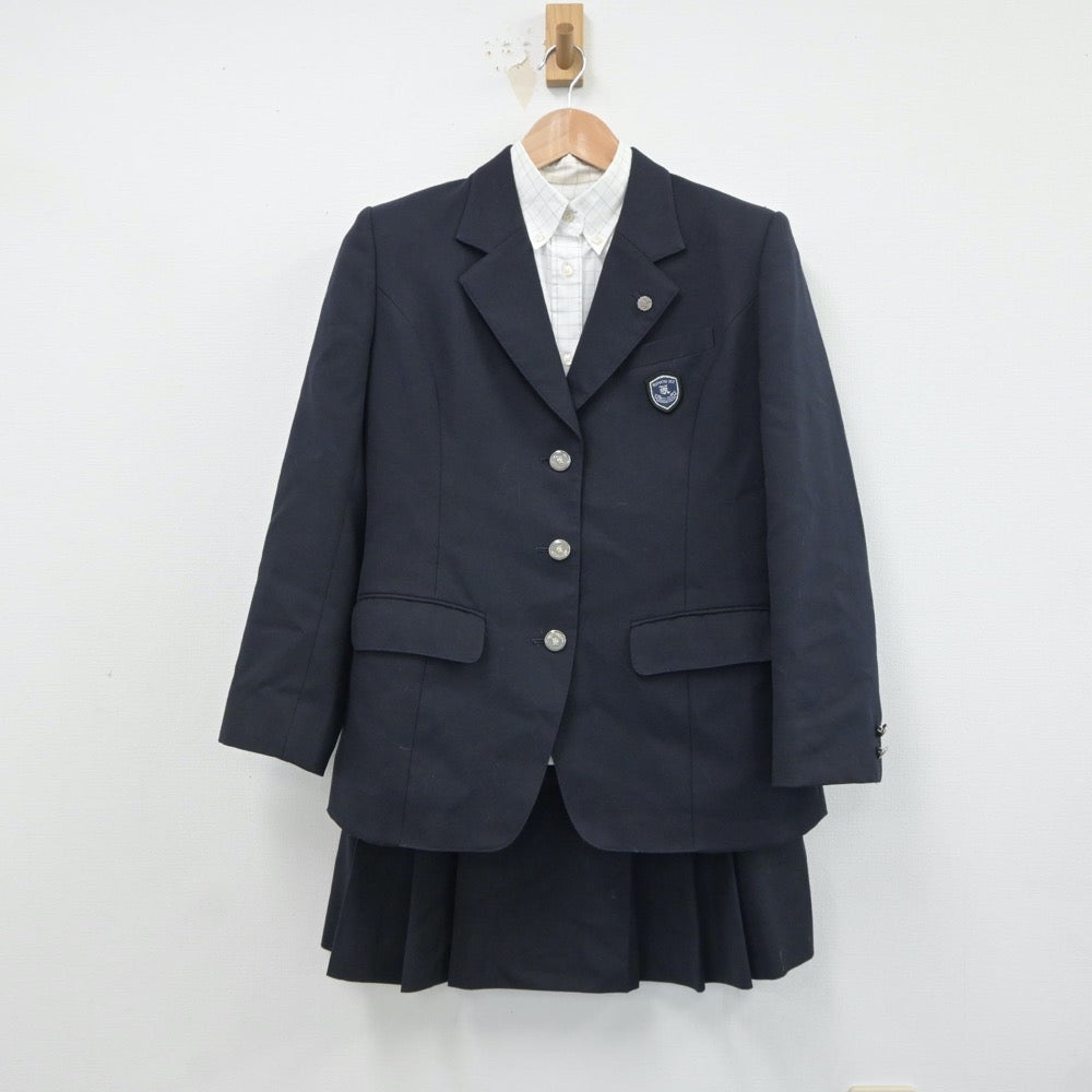 【中古】広島県 河内高等学校 女子制服 4点（ブレザー・シャツ・スカート）sf018625