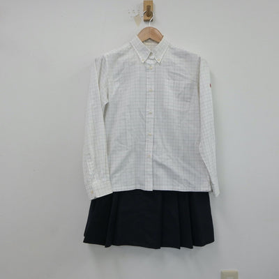 【中古】広島県 河内高等学校 女子制服 4点（ブレザー・シャツ・スカート）sf018625