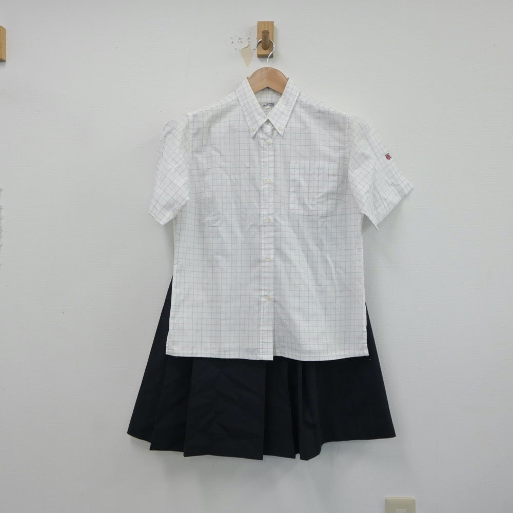 【中古】広島県 河内高等学校 女子制服 2点（シャツ・スカート）sf018630