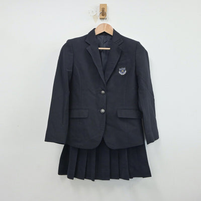 【中古】岡山県 倉敷高等学校 女子制服 3点（ブレザー・ニット・スカート）sf018633