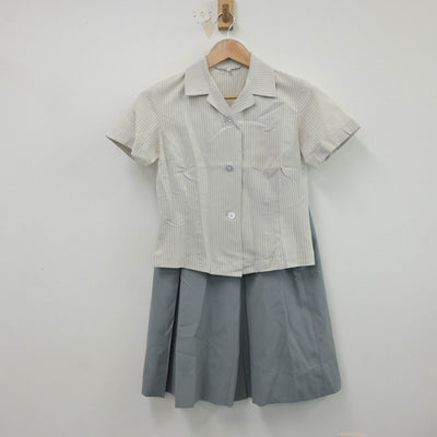 【中古】宮崎県 宮崎西高等学校 女子制服 2点（シャツ・スカート）sf018644