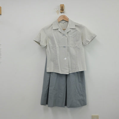 【中古】宮崎県 宮崎西高等学校 女子制服 2点（シャツ・スカート）sf018645