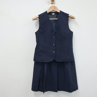 【中古】宮崎県 宮崎西高等学校 女子制服 3点（ブレザー・ベスト・スカート）sf018646