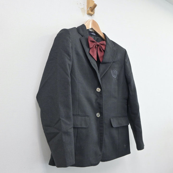 中古制服】広島県 ルネサンス高等学校 女子制服 2点（ブレザー 