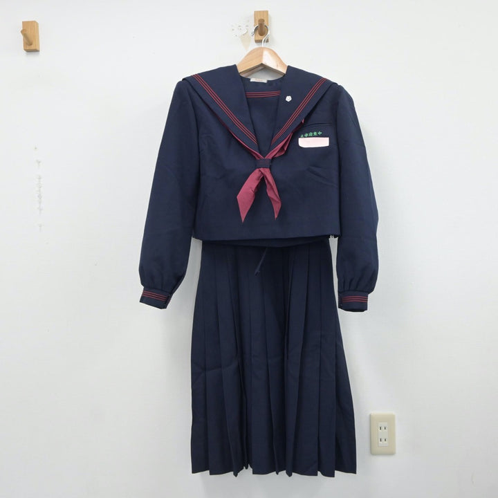 U89/S956 (中古) 福岡県 志免中学校 女子制服6点 /155/160/M/L