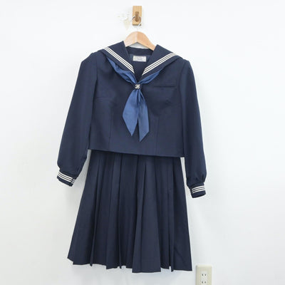 【中古】千葉県 松戸第一中学校 女子制服 3点（セーラー服・スカート）sf018655